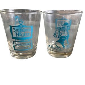 2 Sweden House Smorgasbord Vintage Drink Glasses Female Viking